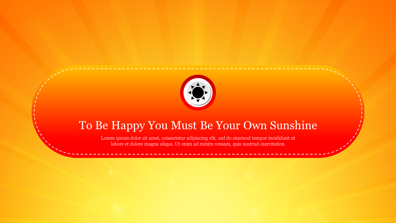 Best Sun Background PowerPoint Presentation Template 