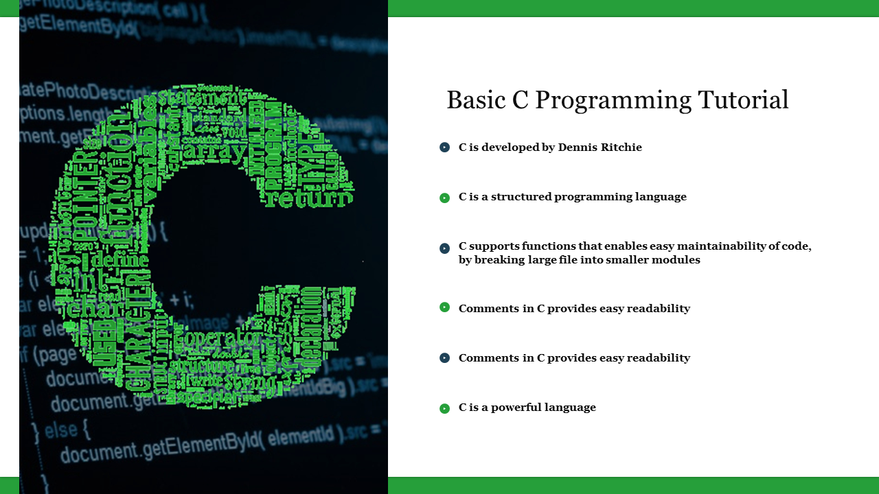 powerpoint presentation for c programming language