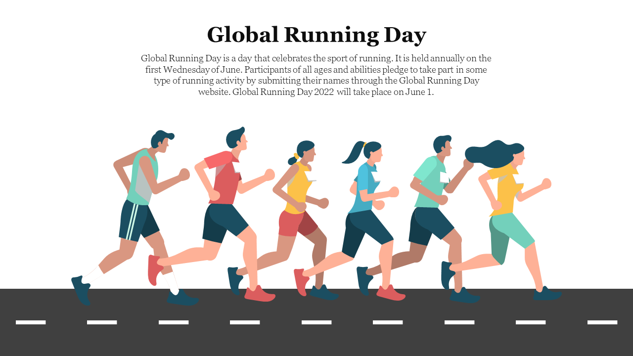 Download World Running Day PowerPoint Template Slide