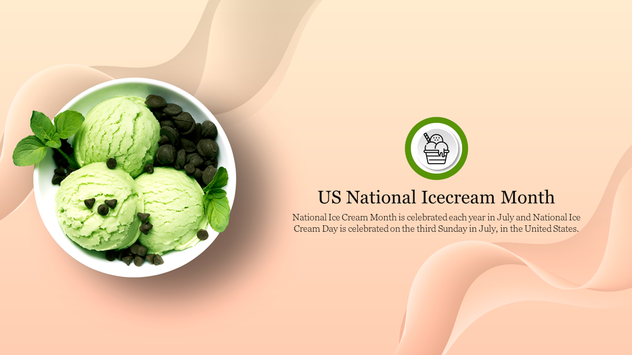 Best US National Icecream Month Presentation Template