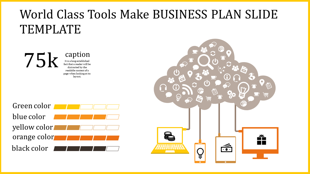 Business Plan PPT Slide Template for Professional Planning