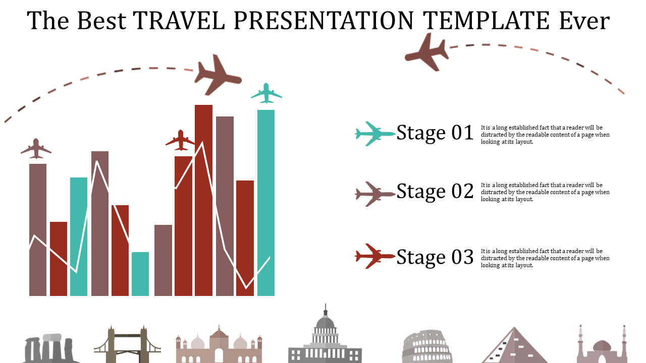 3 Stages Travel Presentation Template & Google Slides Theme