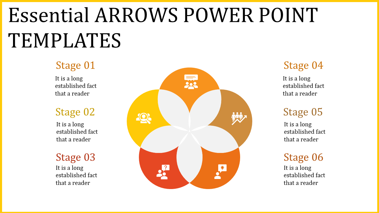 Attractive Infographics Arrows PowerPoint Templates Slide Design