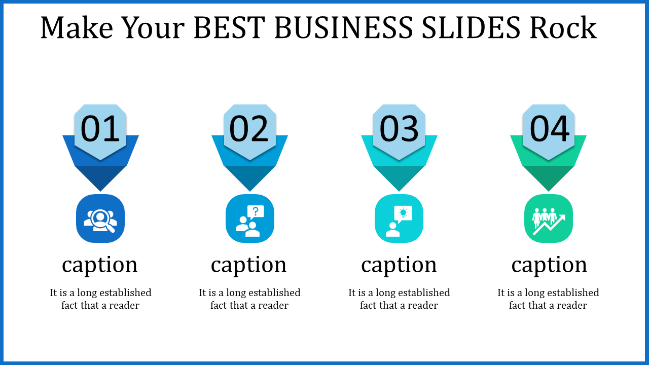 Stunning Best Business PowerPoint Template-4 Node Slide