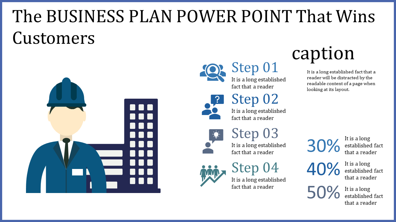 Stunning Business Plan PowerPoint Slide Template Design