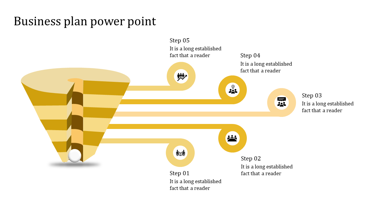 Affordable Business Plan PowerPoint In Yellow Color