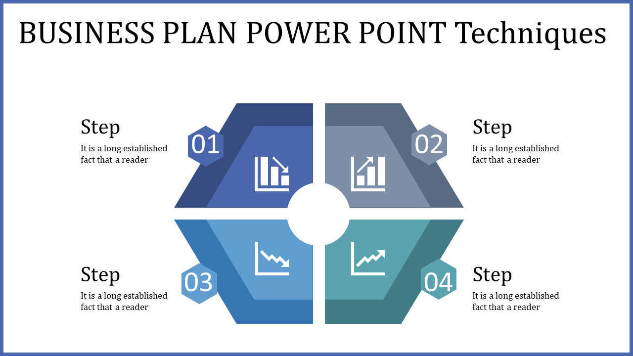 Four Noded Business Plan PowerPoint for Strategic Planning