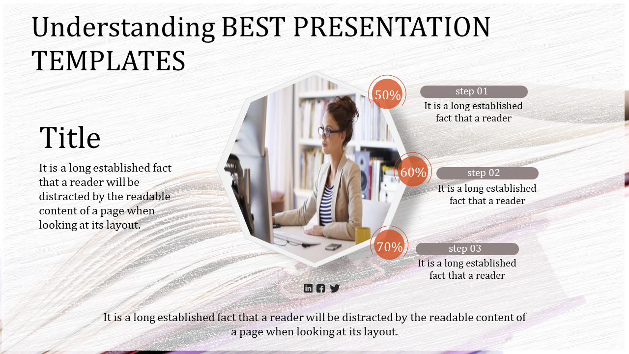 Customized Best Presentation Template With Three Node