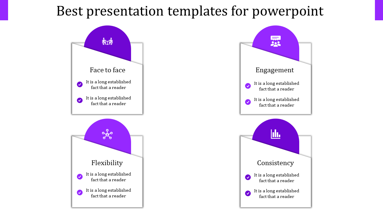 Best Presentation Slides Design PPT Template-4 Node