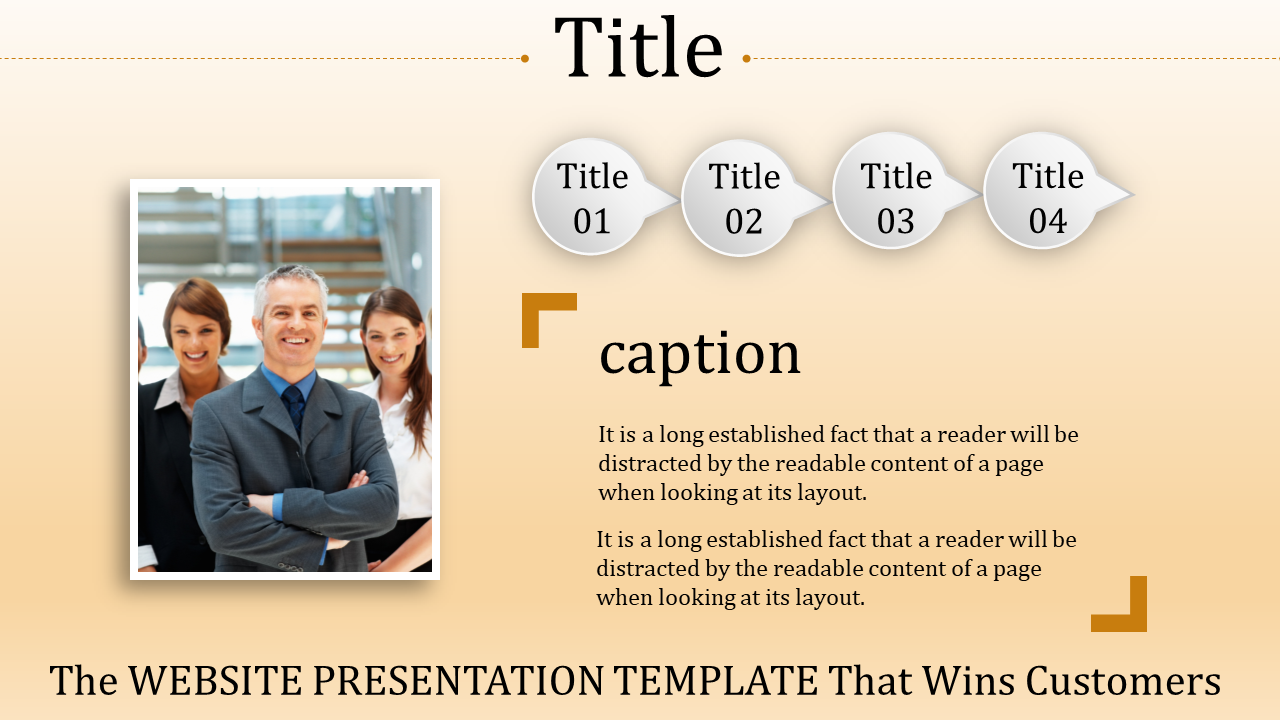 Website PPT Presentation Template for Online Projects