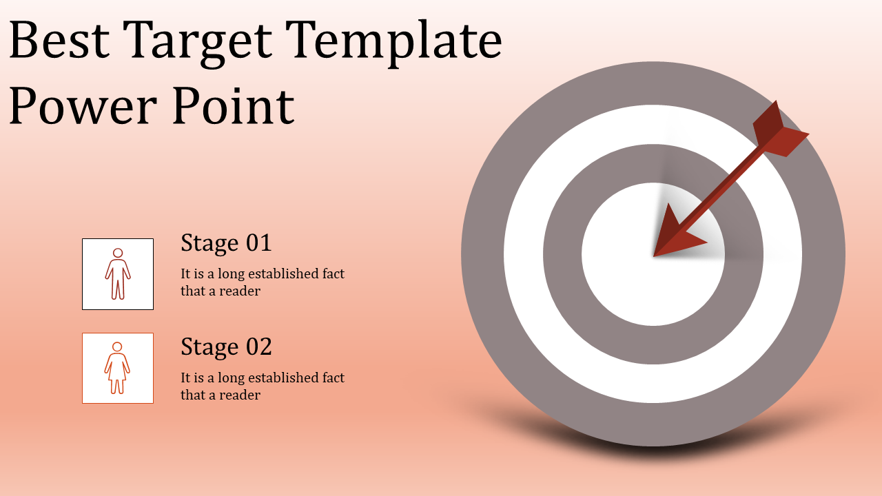 Target Template PowerPoint for Goal Achievement and Planning