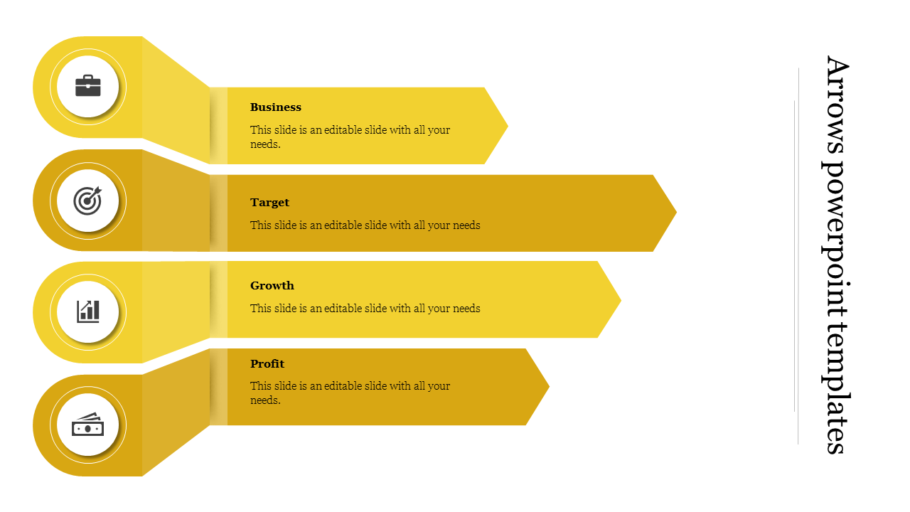 Targeting Arrows PPT and Google Slides Templates Design 