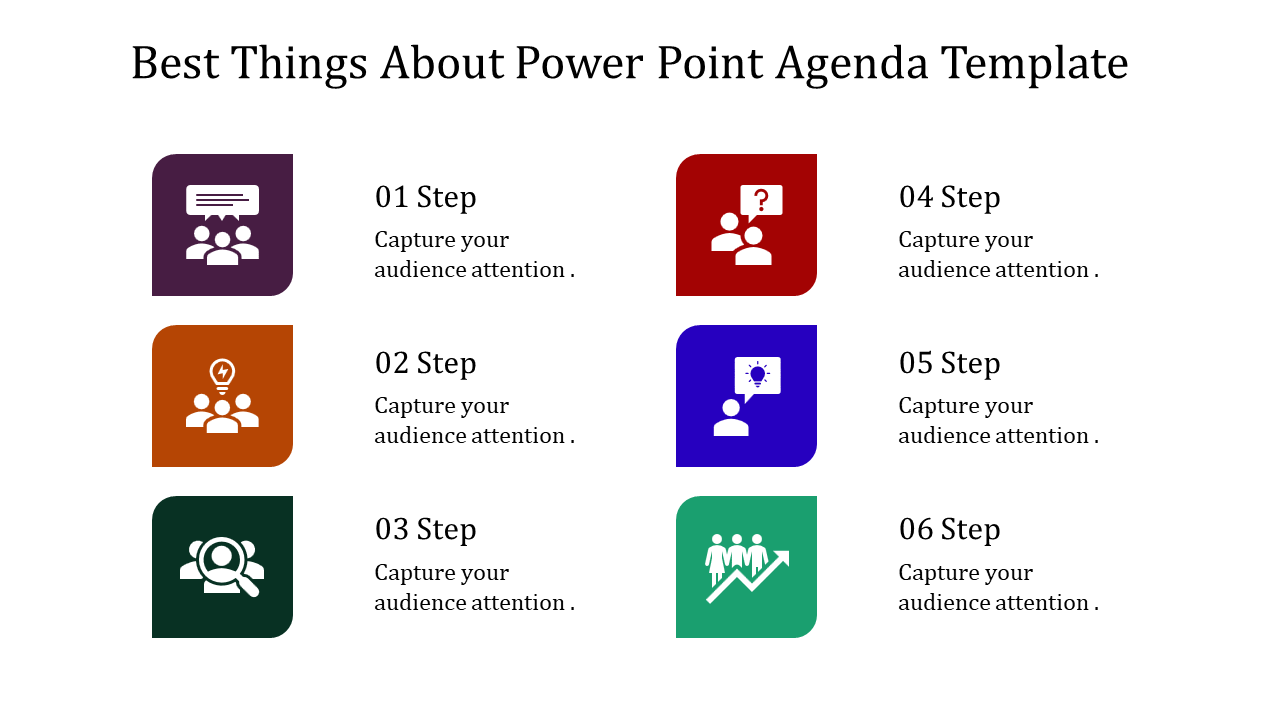 Multicolored PPT Agenda Template for Structured Meetings