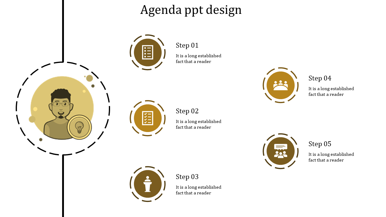 Powerpoint Agenda Template With Creative Design