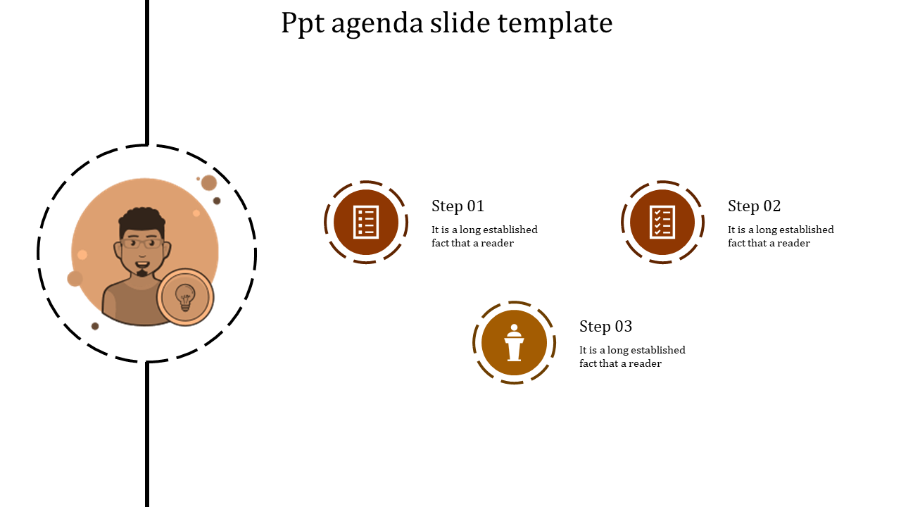 Simple PPT And Google Slides Agenda Template