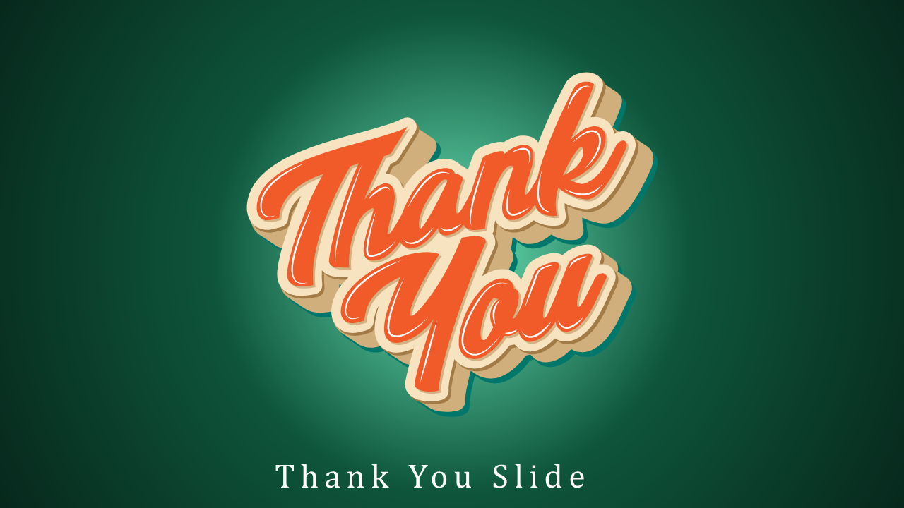 Stunning Thank You Slide Template Presentation Design