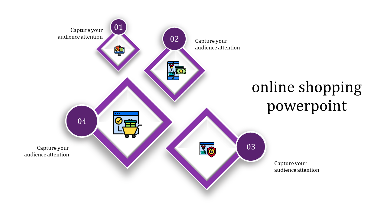 Shop Our Online Shopping PowerPoint Template for Presentation