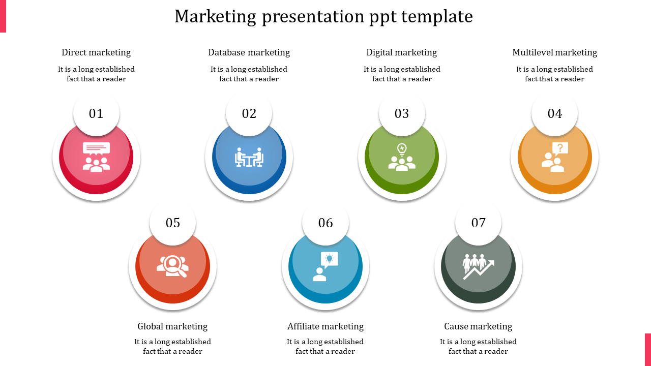 Blue-themed marketing diagram with five steps, each represented by a circle featuring an icon and descriptive text.