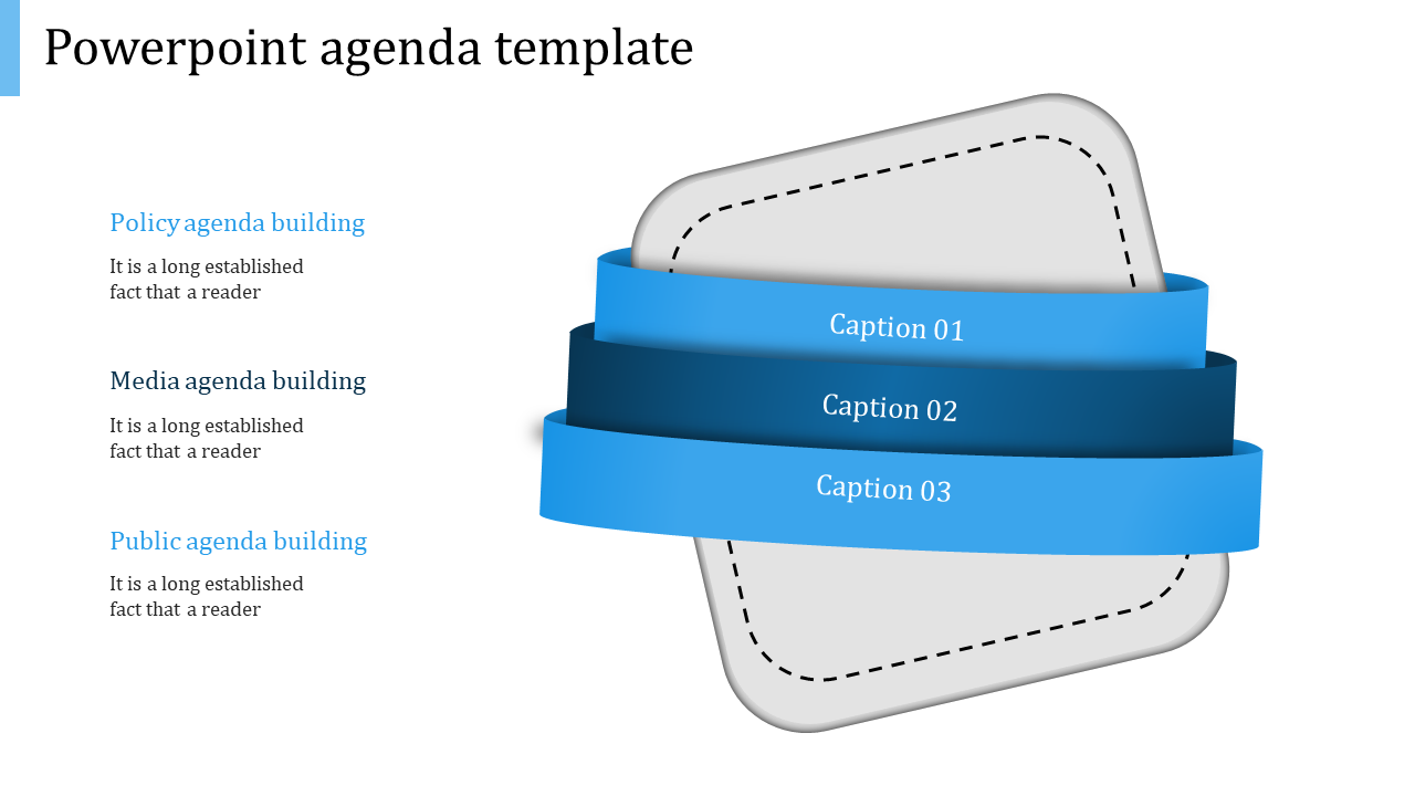 Awesome PowerPoint Agenda Template With Three Node