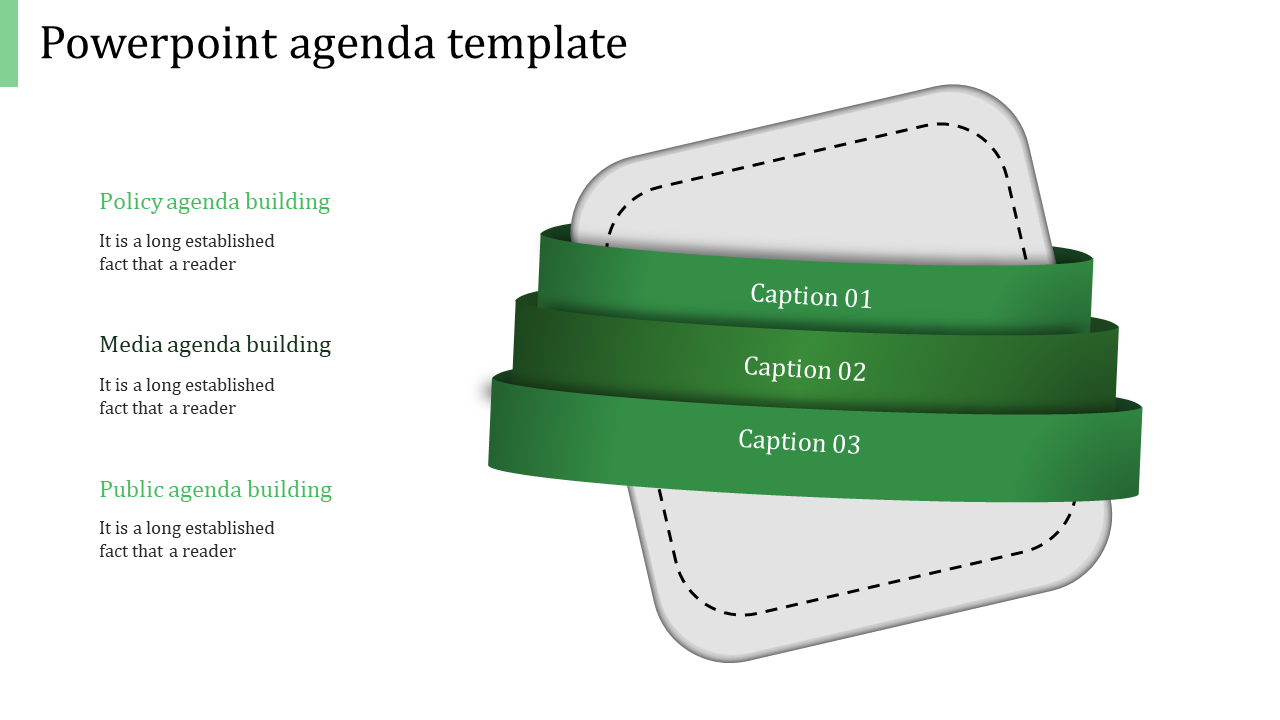 Agile Scrum template with a central green circle, three linked nodes labeled with captions, and a woman illustration.