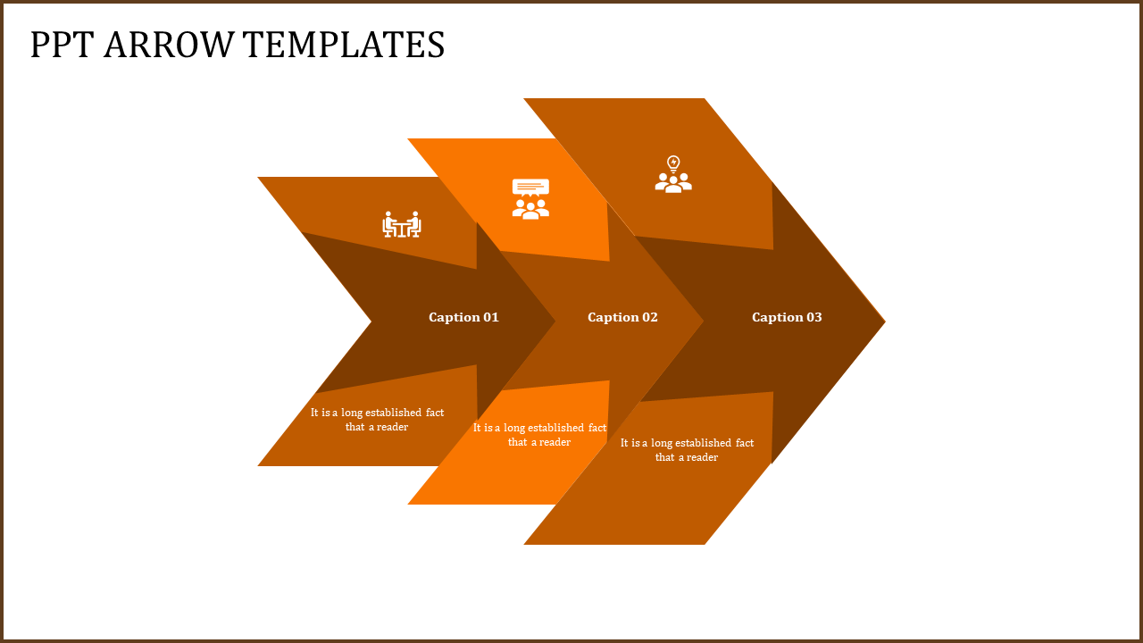 Imaginative PPT Arrow Template Presentation Design