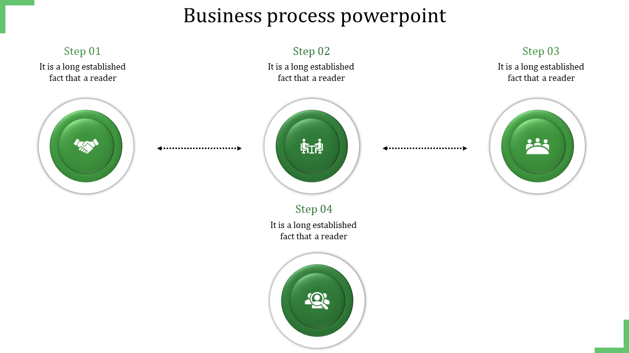 Innovative Business Process PowerPoint with Four Nodes