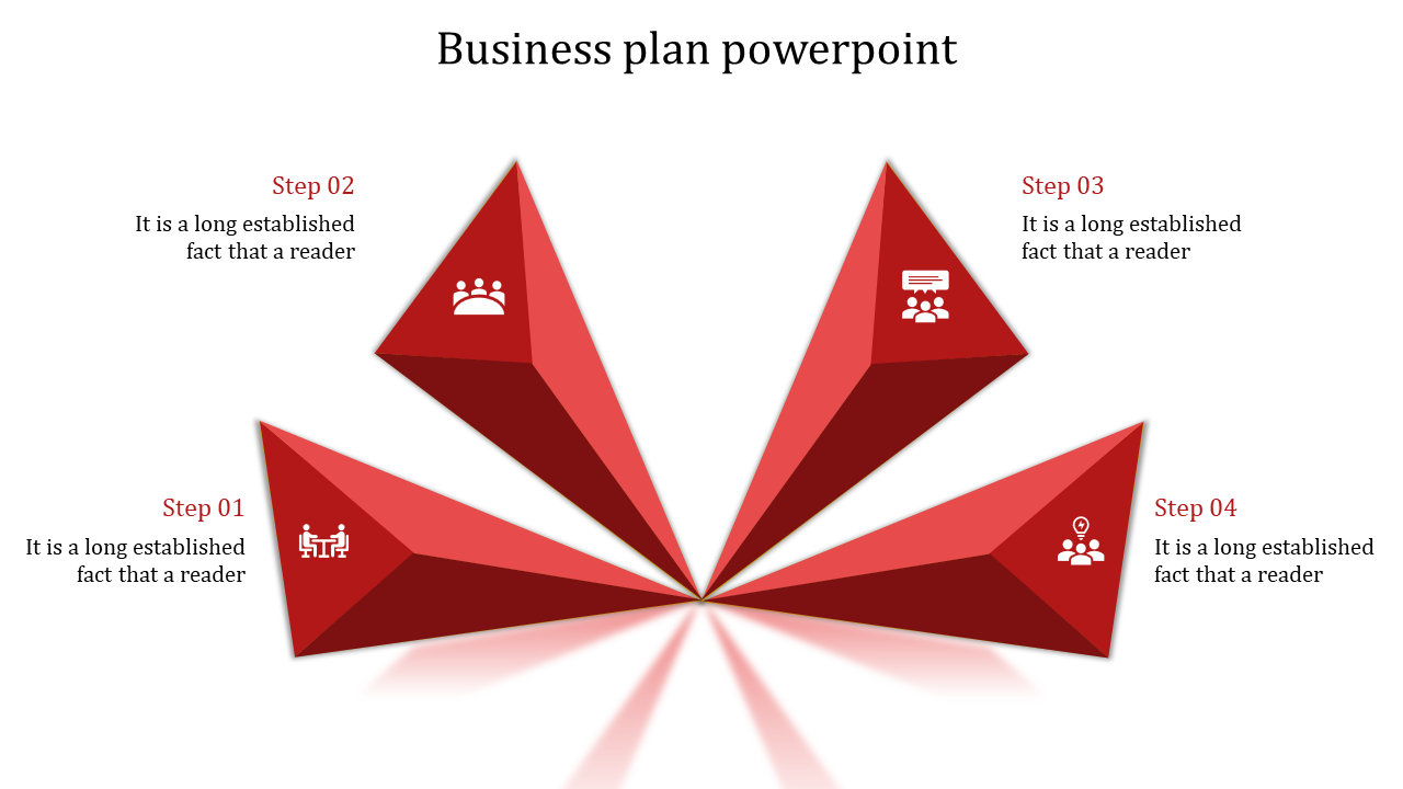 Imaginative Business Plan PowerPoint with Four Nodes Slides