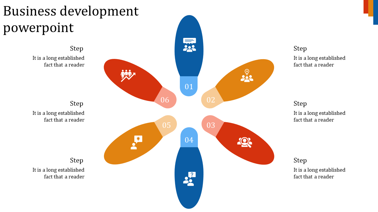 Inventive Business Development PowerPoint with Six Nodes