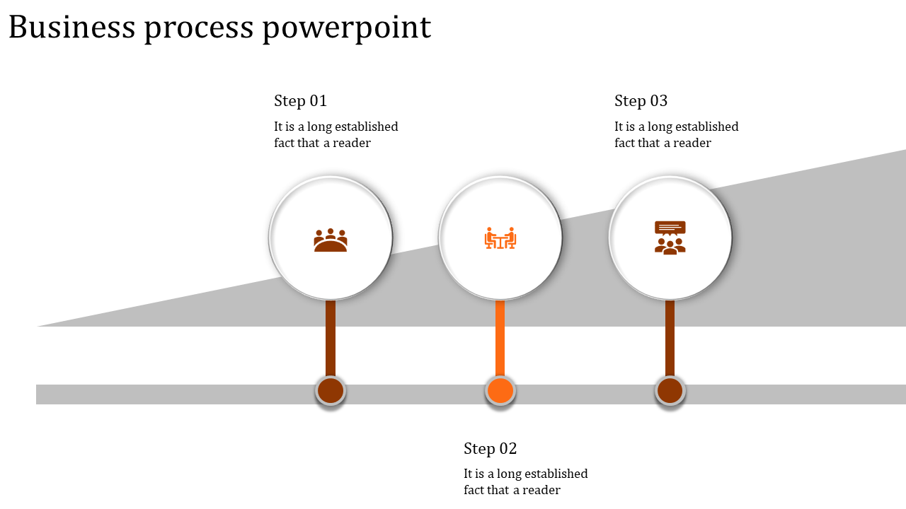 Engaging Business Process PowerPoint - Three Nodes