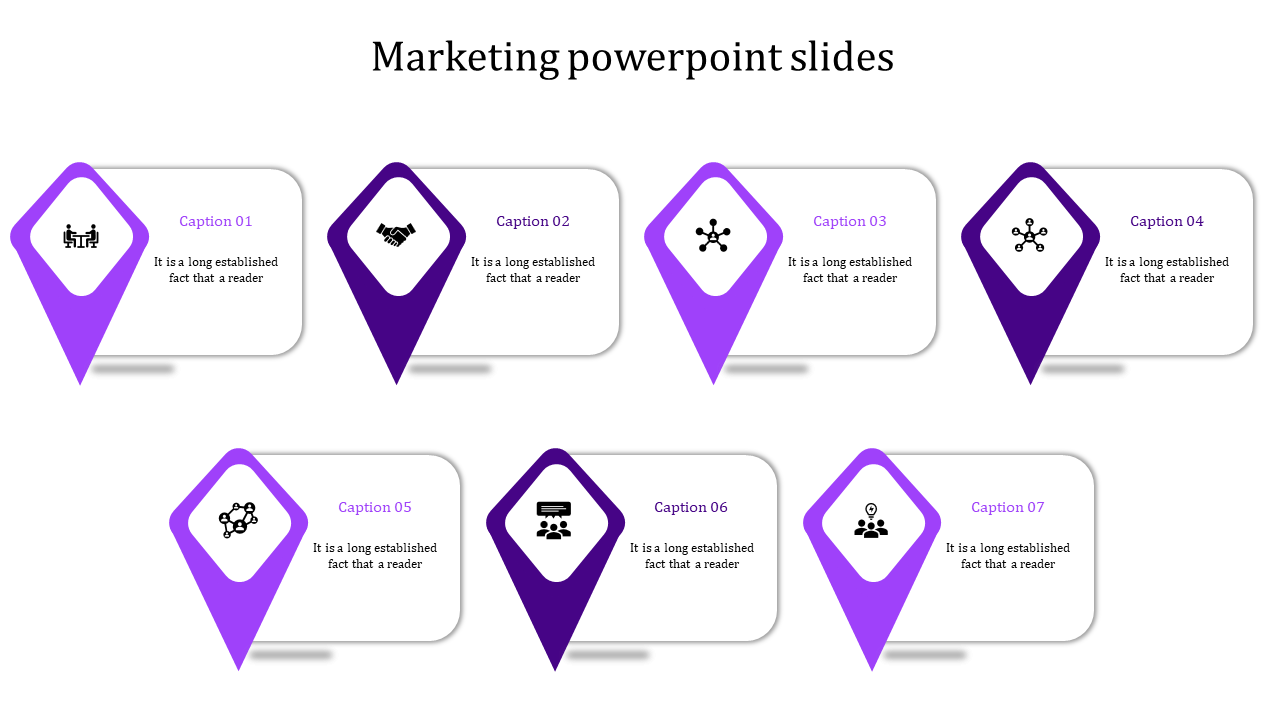 A Seven Noded Marketing PowerPoint Slide Presentation