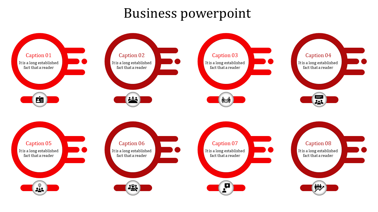 Appealing Business PowerPoint Template With Eight Node