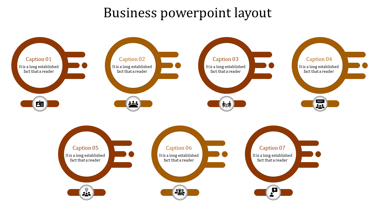 A Seven Noded Business PowerPoint Layout Presentation