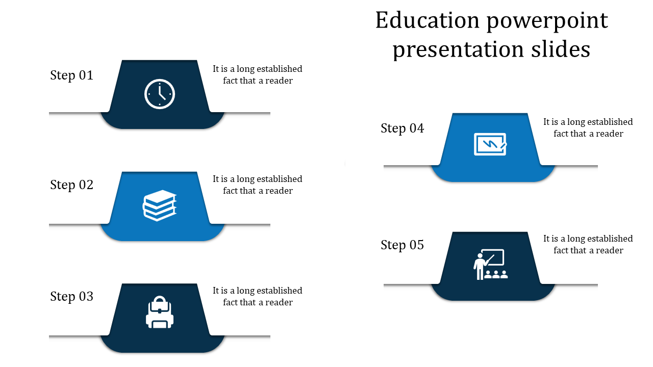 Education PowerPoint Presentation with Five Nodes Design