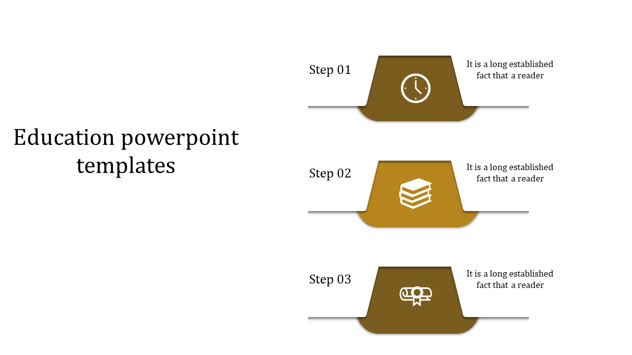 Attractive Education PowerPoint Templates With Three Nodes