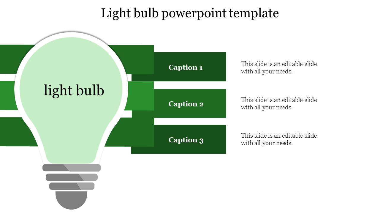 Brainstorming Sessions Using Light Bulb PowerPoint Template