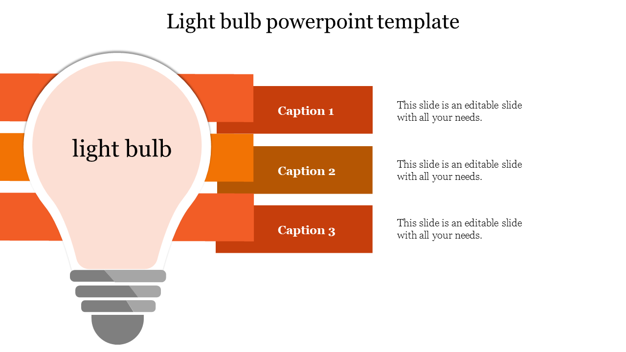 Creative Ideas with Light Bulb PowerPoint Template