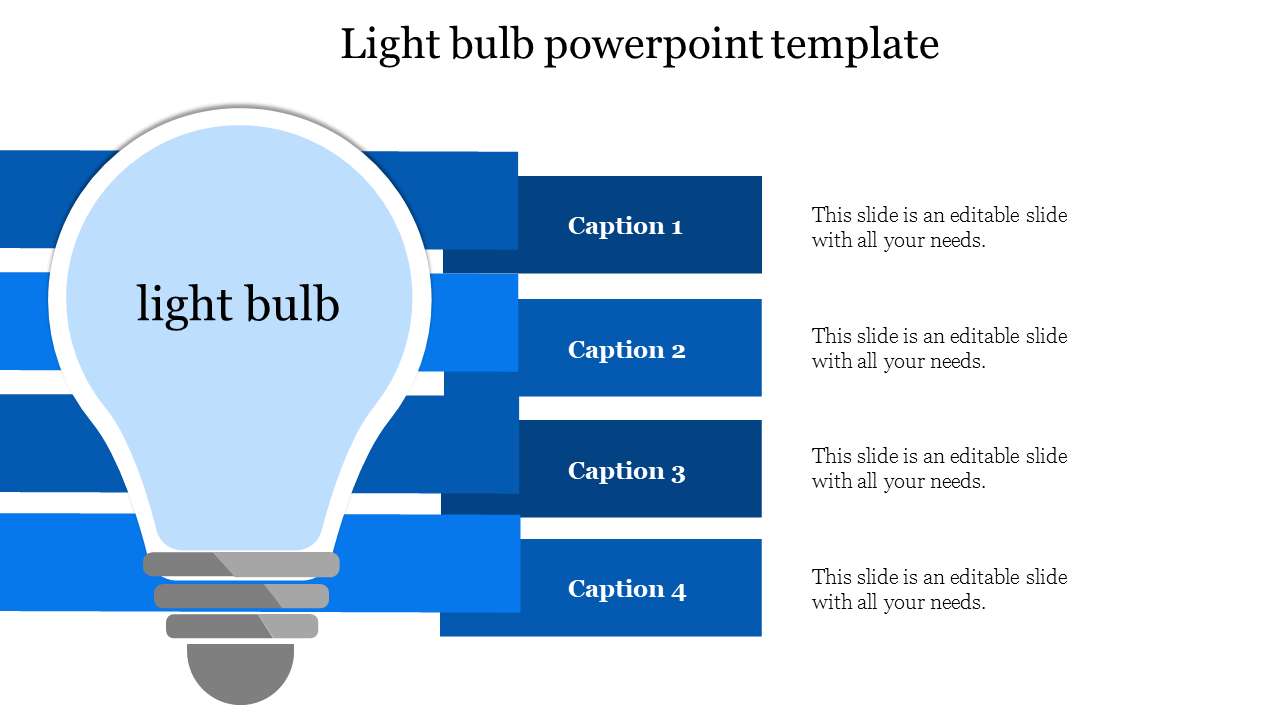 Stylish Light Bulb PowerPoint Template for Creative Talks