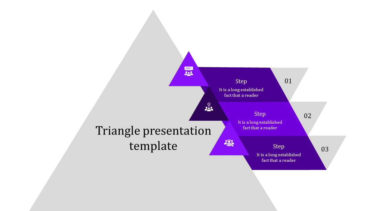 PowerPoint Template Triangle And Google Slides-Three Node