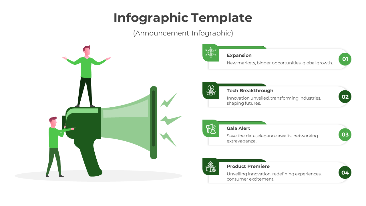 Unlock Announcement Infographic PPT And Google Slides