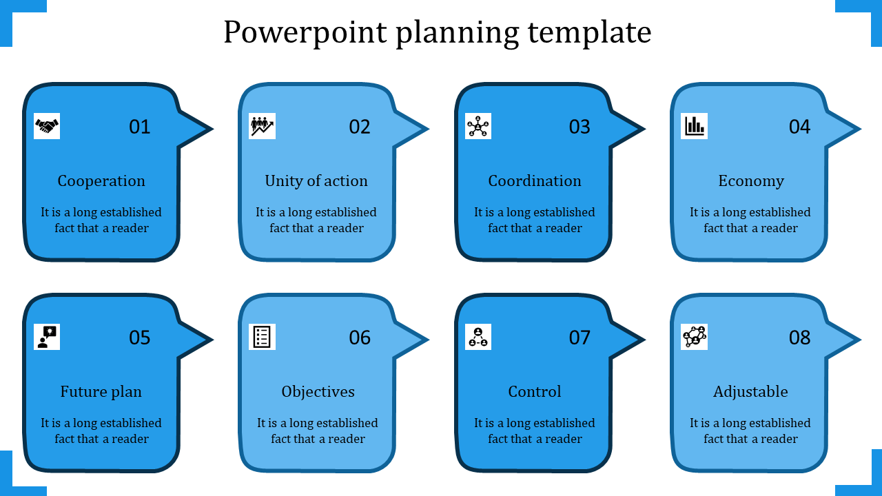 Blue Color PowerPoint Planning Templates and Google  Slides 