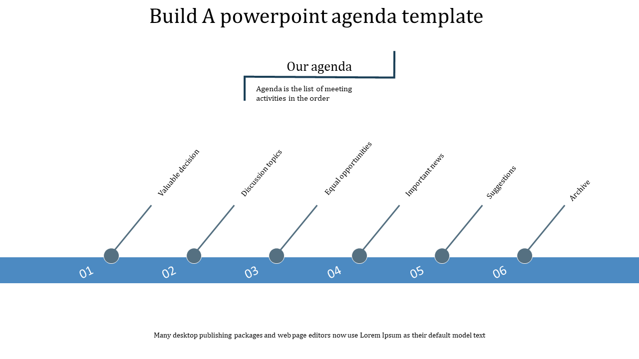 Organized PowerPoint Agenda Template for Efficient Meetings