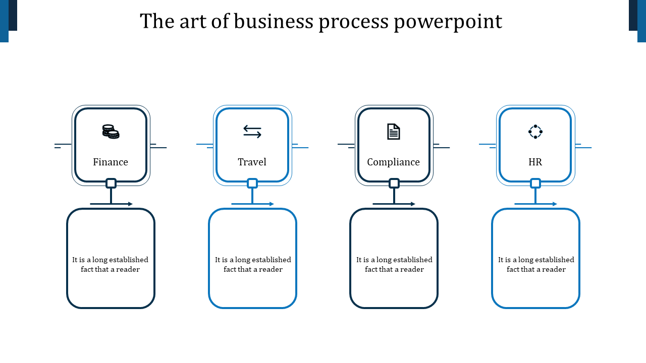 Business Process PowerPoint And Google Slides-Four Node