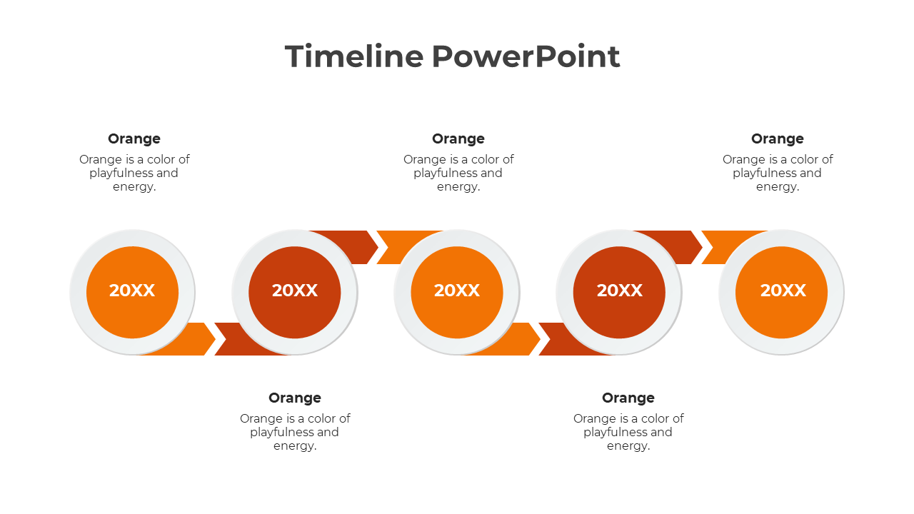 Editable Timeline PowerPoint Template for Dynamic Updates