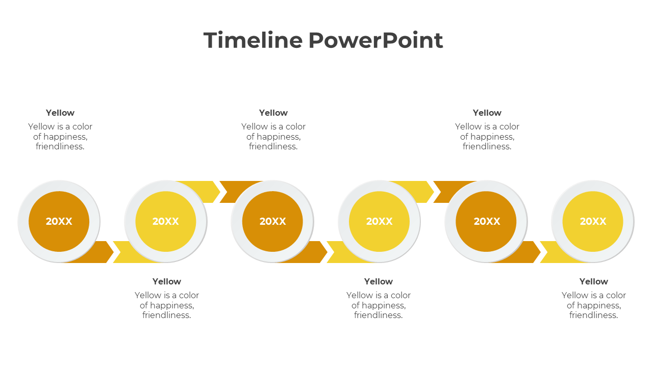 Editable Timeline PowerPoint Template for Project Management