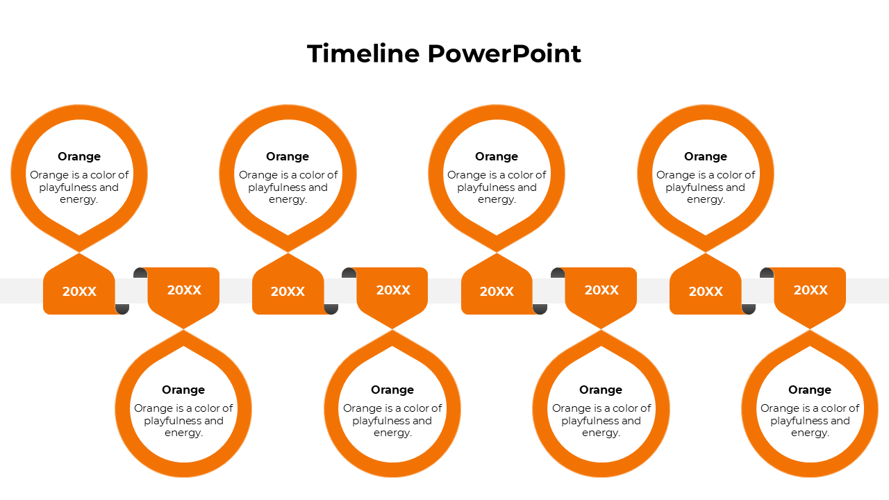 Editable Cool Timeline PowerPoint And Canva Template