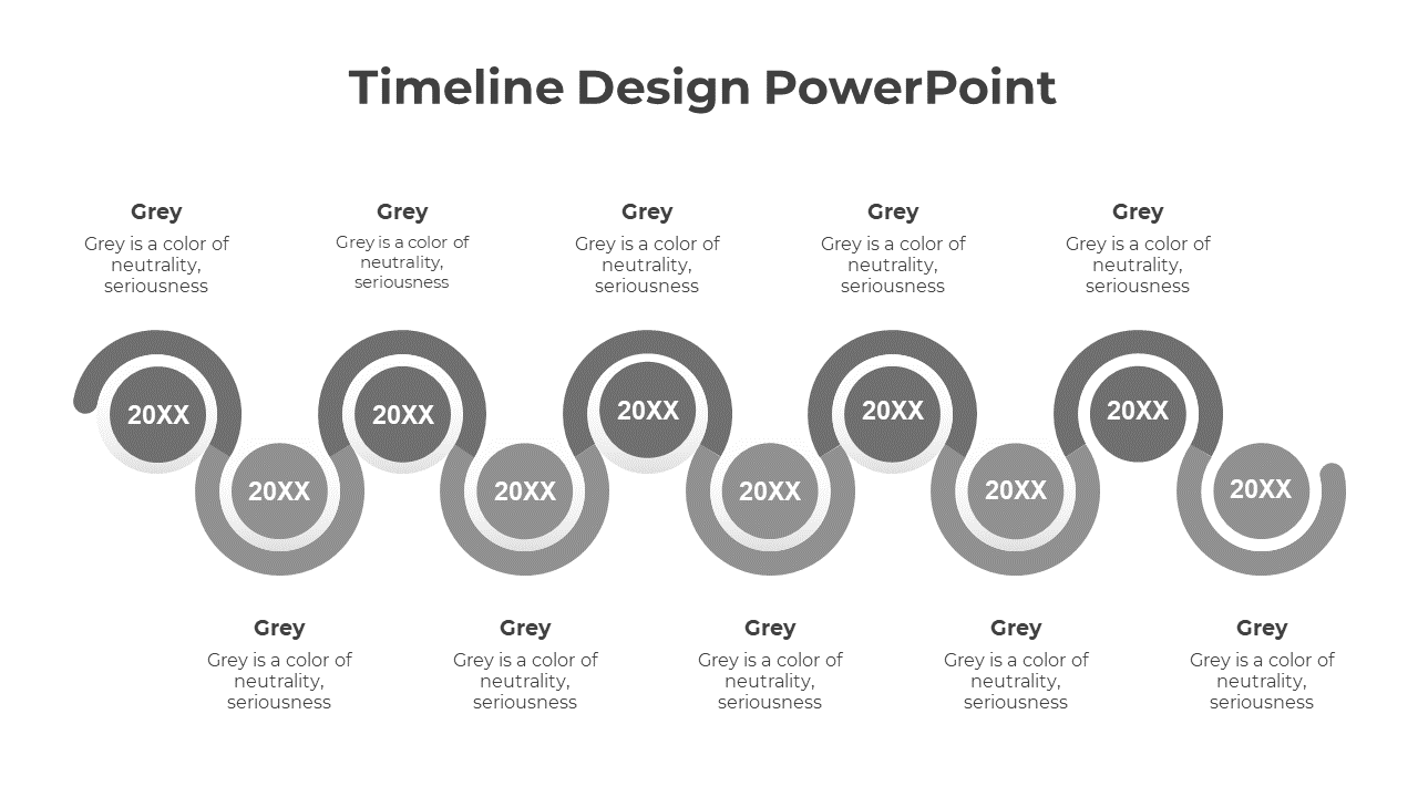 Timeline Design PowerPoint Template for Strategic Planning