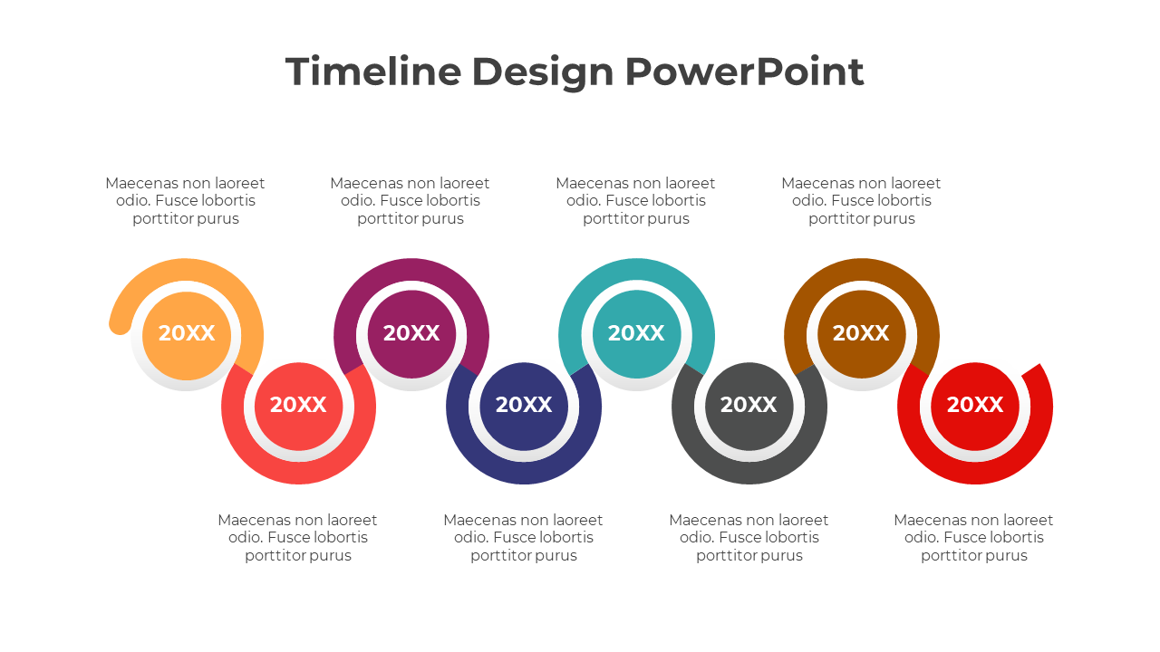 Timeline Design PowerPoint Template for Project Phases