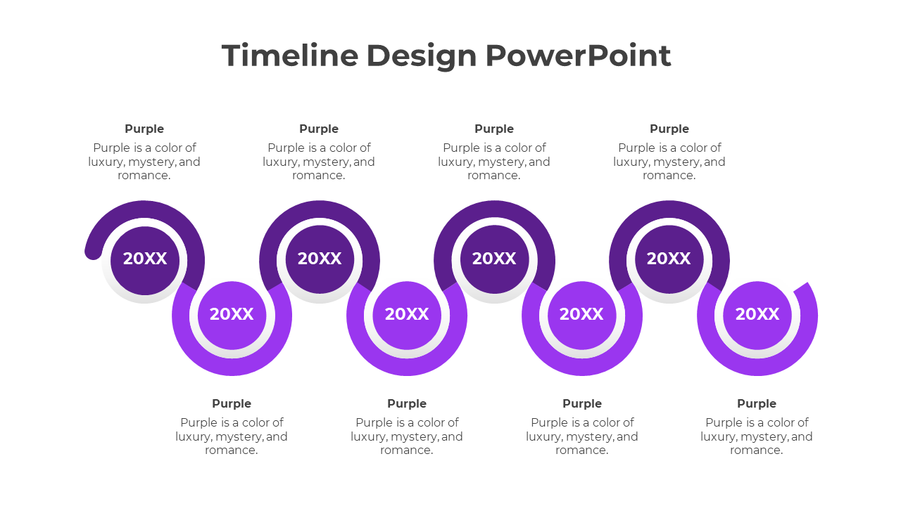 Timeline Design PowerPoint Template for Visual Planning