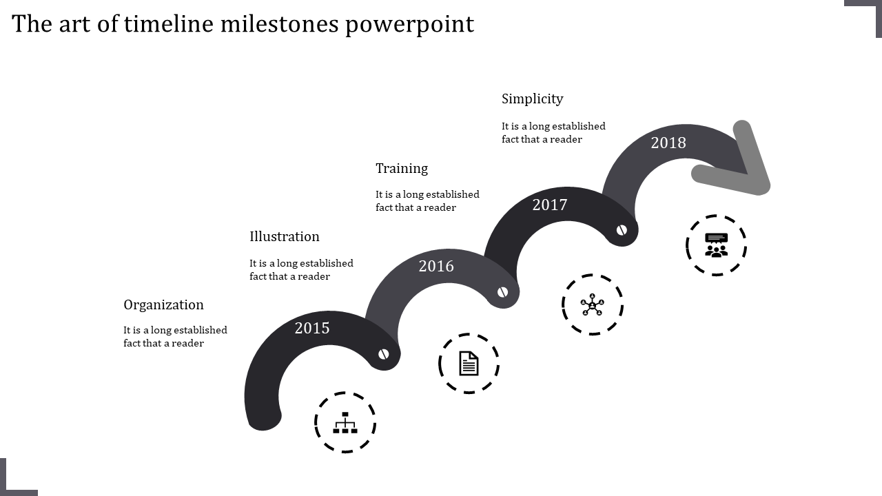 Timeline Milestones PowerPoint for Project Planning