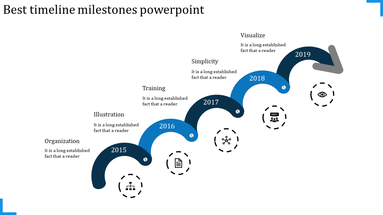 Timeline Milestones PowerPoint Template for Tracking